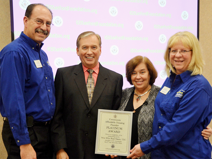 CAHP award recipients holding the Platinum Award